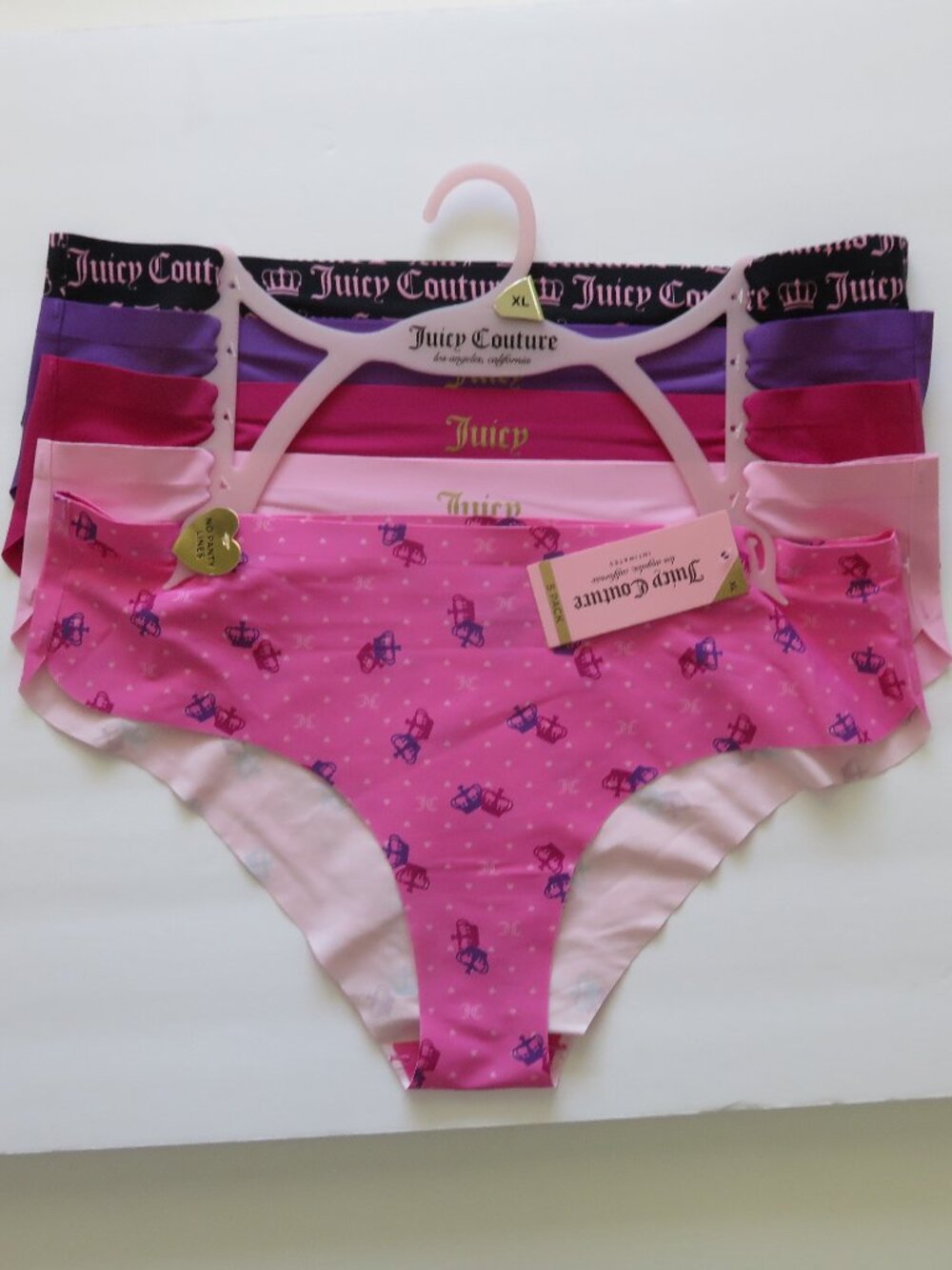 (#143) Juicy Couture Intimates 5 Pack No Panty Lines Panties